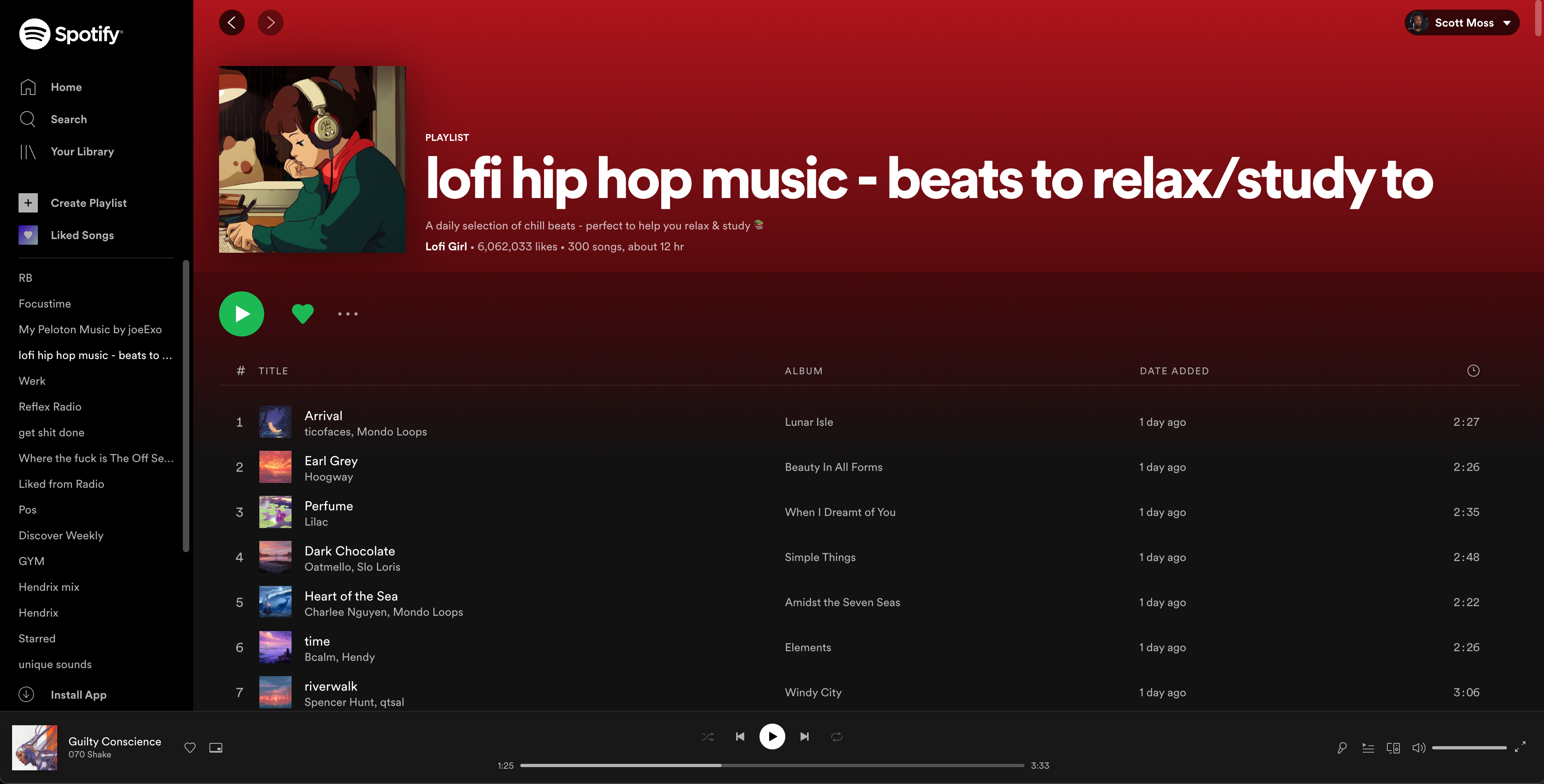 spotify app album page